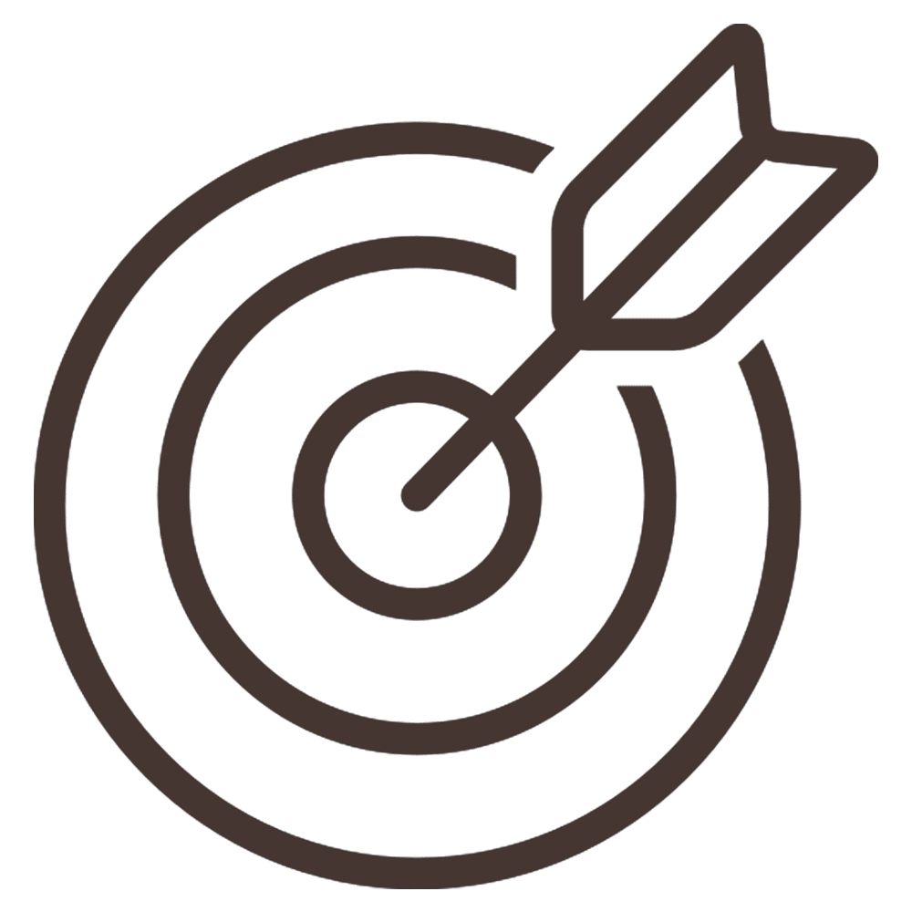 Icona bersaglio con una freccia che centra il centro - Consulenza psicologica